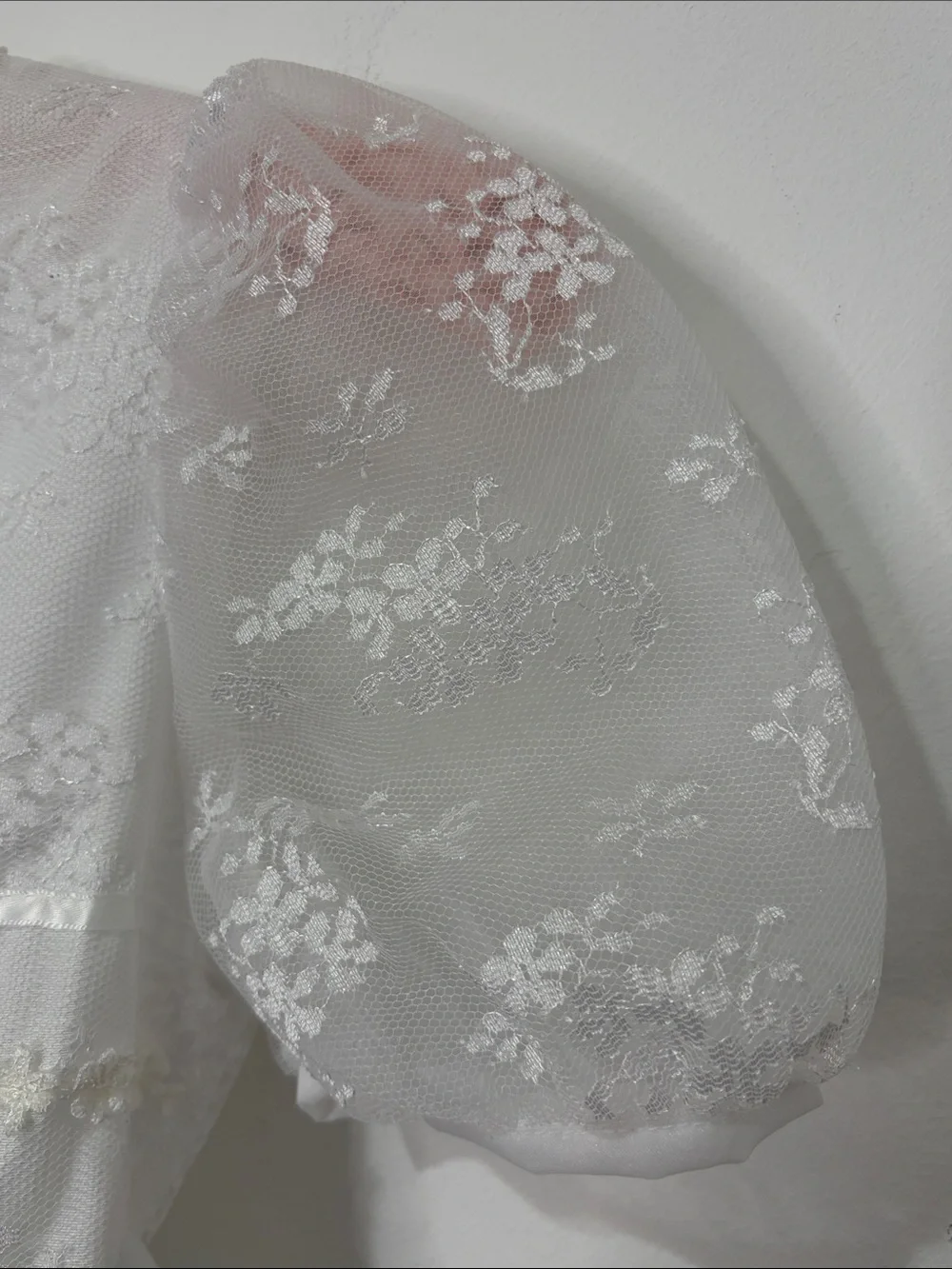Bonnie Jean First Communion Dress Girls Size 8 Wedding Baptism Lace Ruffles Full